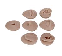 Bamjour Ensemble de Modèles de Parties du Corps en Silicone pour l'enseignement de la Pratique de l'affichage, Comprenant un Modèle d'oreille, de Bouche, de Nez, d'oeil, de Langue et de Nombril