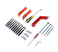 Bamjour Ensemble d'outils de Calfeutrage pour Enlever les Joints - Matériau ABS Durable, Poignée Antidérapante, Lames Amovibles pour le Nettoyage des Joints des Murs et des Sols, Kit Complet pour une