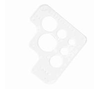 Bamjour Gabarit de Couture de Trou de Coin de Cercle en Acrylique Transparent pour l'artisanat du Cuir-Type A, Outil de Règle Transparente pour Couper et (A (carré arrondi))