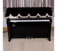 Bamjour Housse de Piano, 11,8 * 11,8 * 1 Po en Flanelle à moitié Recouverte de Poussière Housse de Protection pour Piano à Queue de Droit pour Droits 88 Touches (BLACK)