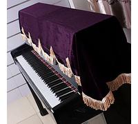 Bamjour Housse de Piano, 11,8 * 11,8 * 1 Po en Flanelle à moitié Recouverte de Poussière Housse de Protection pour Piano à Queue de Droit pour Droits 88 Touches (PURPLE)