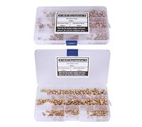 Bamjour Insert de Réglage Thermique, 300 Pièces Inserts Filetés pour Jeu d'écrous d'insertion en Laiton et Plastique M3 M4 M5 écrous Thermofusibles Moletés