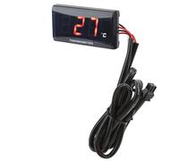Bamjour Jauge Universelle Dc12v Température de Moto Universelle avec Bleu | Affichage lcd numérique dc12v, installation précise et fiable DC 12V, conception compacte, Installation facile