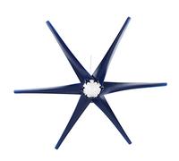 Bamjour Kit Générateur d'éolienne, Petit Générateur d'éolienne de 800 W avec 6 Pales Conçu pour Une Installation Facile, pour Bateaux, Terrasses et Cabines (Blue #17)