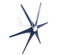 Bamjour Kit Générateur d'éolienne, Petit Générateur d'éolienne de 800 W avec 6 Pales Conçu pour Une Installation Facile, pour Bateaux, Terrasses et Cabines (Blue #19)