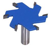 Bamjour Mèche de Routeur à Fente en T, Mèche de Routeur à 6 Cannelures TSlot TSlot Fraise à Rainurer pour le Travail du Bois en Alliage d'acier au Carbone Tige étendue (poignée de 12 mm)