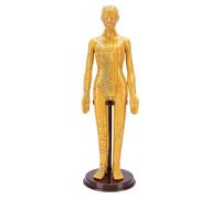Bamjour Modèle D'acupuncture, Modèle de Point D'acupuncture Humain Complet du Corps avec des Marquages précis et des Bras Rotatifs à 360°, avec Support Antidérapant renforcé, po (Femelle)