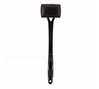 Bamjour Outil de Massage Pliable avec Gratte-dos à Long Manche, avec Tête de Brosse à Coussin D'air, pour Soulager les Démangeaisons des Tissus Profonds et Soigner le Corps (BLACK)