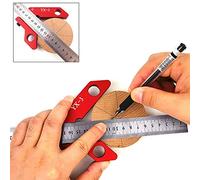 Bamjour Outil de Recherche de Centre, Traceur de Ligne Centrale, Règle de Calibre de Ligne d'angle de 45 à 90 Degrés, Règle de Mesure Multi-angle, Outil de Mesure de Scribe Central, de Travail du