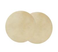 Bamjour Pack de Têtes de Tambour, 2 Pièces Tête de Tambour de Forme Ronde de en Peau de Mouton Accessoire d'instrument de Remplacement Bongo de Evans pour Bongo Africains (9,0 pouces)