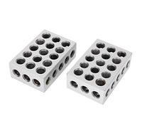 Bamjour Paire de 2 Blocs, 23 Trous Assortis, Gabarit Machiniste 123 Ultra Précis, Matériau en Acier à Outils, 0,0002 Pouces, Approvisionnement Industriel