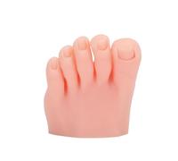 Bamjour Pied de Pratique du Nail Art, Orteils Réalistes, Modèle Demi-pied en Silicone Souple pour L'entraînement, avec Conception Portable Réutilisable pour les Techniciens des On (Gauche)