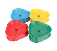 Bamjour Porte-Cartes à en Forme de Triangle - Support de Poker Mains Libres pour Enfants et Adultes - 4 Couleurs Mélangées - Grande capacité pour Une Organisation Facile des Cartes - Parfait pour Les