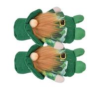 Bamjour Poupée Gnomes, 2 Pièces Poupée Gnomes Mignon Fait à la Main Chapeau Vert sans Visage Décoration de la Saint-Patrick avec Décor Spatial Décor Nains en Peluche pour Chambre canapé Table
