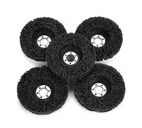 Bamjour Roue de Retrait de Décalcomanie, 5 Pièces 100 Mm Noir, Disque de Roue en Poly Bande, Outil de Retrait de Peinture, Dissolvant d'oxydation de Peinture, Disque de Décapage de pour Meuleuses