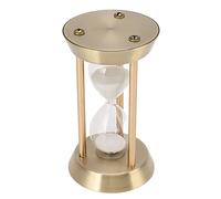 Bamjour Sablier en Métal Décoratif, Vintage, Haute Brillance, Horloge en Verre de Sable Remplaçable pour la Maison et Le Bureau (Bronze Mini 10min)