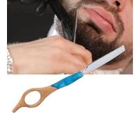 Bamjour Support de Tondeuse à Barbe Manuel Droit, Support de Tondeuse de Barbier en Alliage de Zinc et en Bois Massif avec Anneau de Suspension, pour un Remplacement de Recharge Rapide