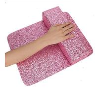 Bamjour Tapis de Table à Paillettes Brillantes pour Nail Art, Coussin, Oreiller, Support de Main pour Outil de Manucure - Repose-ongles Confortable et élégant pour un Usage Professionnel et