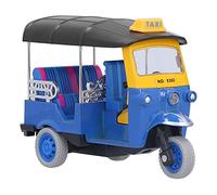 Bamjour Tirez Le Jouet de Modèle de Voiture d'alliage de Simulation de Tricycle Thaïlandais pour Les 3 Ans et (Blue)