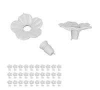 Bamjour [Version Améliorée 2024] 30 Accessoires de Remplacement de Fleurs d'alimentation Colorés Uniques-attirez d'adorables Colibris de Loin et Améliorez Le Paysage de Votre Jardin. (White)