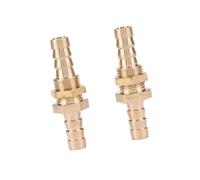 Bamjour [Version Améliorée 2024] Adaptateur de Connecteur de Coupleur de Raccord de Tuyau de Cloison en Laiton pour l'usinage CNC et la Construction, 2 Pièces (6MM)