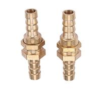 Bamjour [Version Améliorée 2024] Adaptateur de Connecteur de Coupleur de Raccord de Tuyau de Cloison en Laiton pour l'usinage CNC et la Construction, 2 Pièces (10mm)