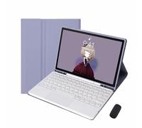 BaMmy Étui Clavier pour Samsung Galaxy Tab S9 FE SM-X510/X516, Clavier Détachable sans Fil Bluetooth Touchpad Slim Folio Smart Cover avec Support pour Stylo S pour Galaxy Tab S9FE 10.9",Violet