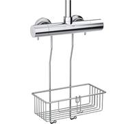 Bamodi Rack de douche 2 pcs. Pas de perçage Acier réglable Salle de bain