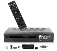 Bamof 2225 Récepteur Satellite numérique DVBS2 Full HD (HDMI, péritel, 2 x USB) [préprogrammé pour Astra, Hotbird et Türksat] + câble HDMI, Noir