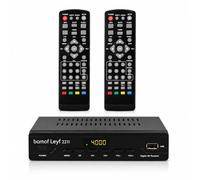 Bamof Leyf 2211 Récepteur DVB-T2 et câble TV numérique par câble H.265 HEVC FTA Full HD (DVB-C/C2, DVB-T/T2) + câble HD pour Tous Les câbles, 2 télécommandes