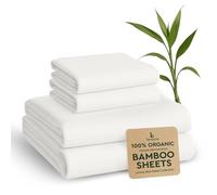 BAMPURE Luxury Series - Parure de lit Queen size, 100 % pure viscose, super douce et rafraîchissante pour les dormeurs chauds, poche profonde (jusqu'à 40,6 cm) (blanc)