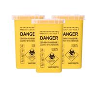 BAMTTOO 3pcs Needle Disposal Box Containers Tattoo Disposal Collector Sharps Container Waste Boxes for Tattoo Supplies and Equipment (Yellow)
