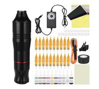 BAMTTOO Complete Rotary Tattoo Machine Gun Kit with 20pcs Cartridges Needles Tattoo Ink Set Regulator Power Supply Tattoo Pen Kits
