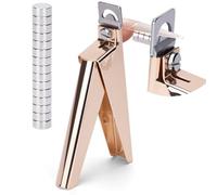 BAMTTOO Nail Clippers with Magnets Sizers for Acrylic Nails Stainless Steel Artificial Fake Nail False Nail Tip Cutter Trimmer Manicure Pedicure Sharp Blade Clip Tool for Home Salon Nail Art (Golden)