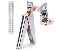 BAMTTOO Nail Clippers with Magnets Sizers for Acrylic Nails Stainless Steel Artificial Fake Nail False Nail Tip Cutter Trimmer Manicure Pedicure Sharp Blade Clip Tool for Home Salon Nail Art (Silvery)