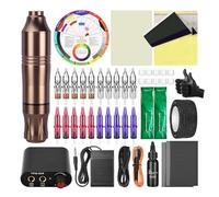 BAMTTOO Tattoo Pen Kit Ballpoint Cartridge Needles Tattoo Machine for Beginners Rotary Tattoo Pen Kits Complete Tattoo Sets (CHAMPAGNE)