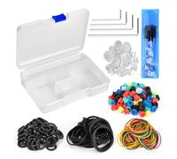 BAMTTOO Tattoo Rubber Bands Tattoo Rubber Grommets Set Needle Tip Cleaning Brush Tattoo Wrenches Tattoo Ink Cups Tattoo Coil Machine Parts Supplies with Storage Box