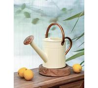 Bamworld Arrosoir d'intérieur en Acier Inoxydable pour intérieur et extérieur - Long Bec - pour arroser Les Plantes - 1,89 l - Blanc crème