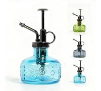 Bamworld Arrosoir Plante Interieur Bleu en Verre Transparent, Design élégant, Petit arrosoir décoratif avec Bec Long Fin, idéal pour arrosage des Plantes d’intérieur et bonsaï