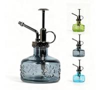 Bamworld Arrosoir Plante Interieur Gris en Verre Transparent, Design élégant, Petit arrosoir décoratif avec Bec Long Fin, idéal pour arrosage des Plantes d’intérieur et bonsaï
