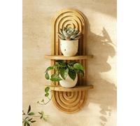 Bamworld Étagère murale bohème en bois naturel pour plantes
