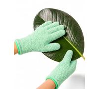 Bamworld Gants en Microfibre pour Soin des Plantes, Gants de Jardinage Réutilisables pour Nettoyage Feuilles, Accessoire Plante Intérieur vert menthe