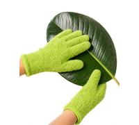 Bamworld Gants en Microfibre pour Soin des Plantes, Gants de Jardinage Réutilisables pour Nettoyage Feuilles, Accessoire Plante Intérieur Vert