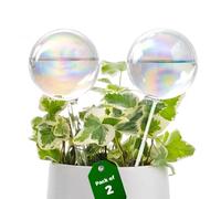 Bamworld Globes d’Arrosage 2Pcs Automatique pour Plantes d’Intérieur et d’Extérieur Système d’Irrigation Autonome Réserve d’Eau Boule en Verre Coloré Arrosage Autonome Jardin
