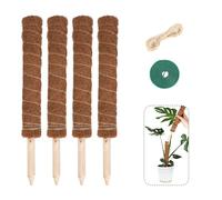 Bamworld Lot de 2 Tuteurs en Mousse de Coco, 42cm, Support pour Plantes Grimpantes comme la Monstera, Tuteur à Empiler pour Une Croissance Verticale