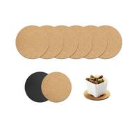 Bamworld Lot de 6 soucoupes en liège absorbantes pour Pots de Fleurs d'intérieur, Pots de Fleurs et Plantes d'intérieur - Protection de Surface pour Table et Sol - 15,2 cm