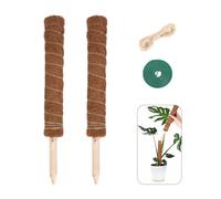 Bamworld Monstera Lot de 2 piquets en fibre de coco pour plantes d'intérieur 41,9 cm