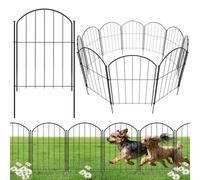 Bamworld No Dig Lot de 10 barrières de jardin en métal antirouille 43 cm x 3 m pour chien, bordure de parterre de fleurs, cour, terrasse et décoration de jardin extérieure