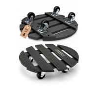 Bamworld Support de Plantes avec Roulettes Robuste, Lot de 2, Support de Plantes Roulantes en WPC de 30 cm, Capacité de 136 kg, Dolly à Roulettes pour Pot de Fleurs en Bois Plastique Composite pour