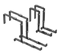 Bamworld Support Jardinière Balcon Réglable sans Perçage - 4 Supports Universels en Métal pour Toutes Jardinières et Balustrades - Couleur Noir